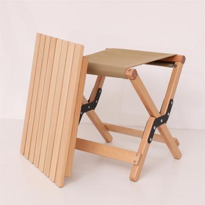 China Hot Sale Car Camping 2 in 1 Portable Camping Omelet Folding Table Outdoor Wood Picnic Stand Small Table and Folded Stool Campstool for sale