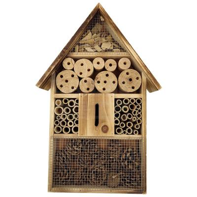 China Small Outdoor Pets Insect Hotel Bee Garden Habitat and Solitary Insect Nester Hotel Bee Hive Insect Box House for Mass Production for sale