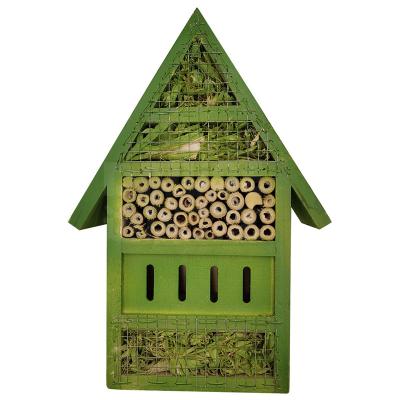 China New Design Wooden Bee Habitat Popular Colorful Home Bee Garden Insect Hotel Viable For Mini Pets Insects Home for sale