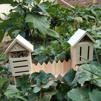 China DBjune Viable Hanging Natural Wooden Butterfly Bee Cage Insect Hotel Bee Insert and Garden Insect Beneficial Home for sale