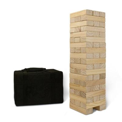 China Pine Waffle Games Giant Rolling Tower Blocks with Carrying Case Made from Premium Solid Pine Rolling Tower Blocks for sale