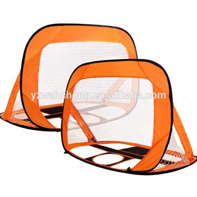 China Easy To Fold 2 In 1 Football Training Pop Mini Soccer Goal Post for sale