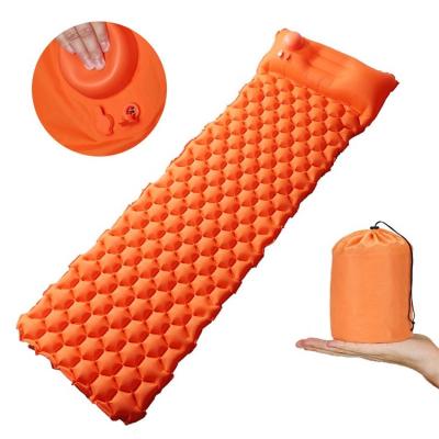 China Hand Pump with Pilliow Camping Mat Air Mattress Inflatable Waterproof Sleep Pad for Sleeping for sale