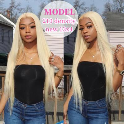 China Straight 613 Density Blonde 210% Lace Front Women Afro Wigs 13x4 8 Inch Lace Virgin Brazilian Straight For Women Color Hair for sale