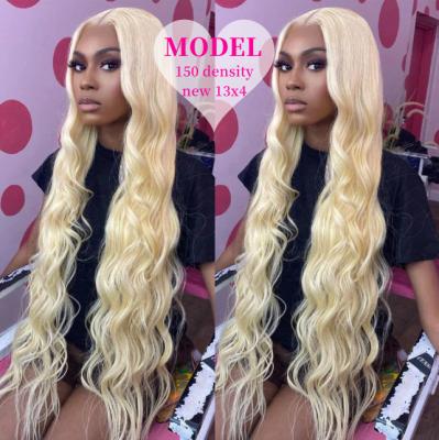 China Body Wave 8 Inch Wig Blonde 613 150% Density Body Wave 150% Density Lace Hair Wigs 8 Inch Lace Front Human Hair Wig For Black Women for sale