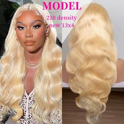 China Cheap Raw Swiss Blonde Lace Frontal Wig 613 Body Wave Lace Front Wig Brazilian Hair 613 Wigs 613 Pre Plucked for sale