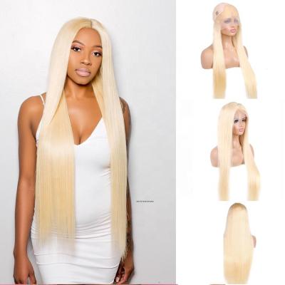 China Straight 613 Straight Virgin Hair 24 Inch 13*4 Frontal Straight Wig With Baby Hair Natural Hairline 150% Density Lace Front Wig for sale