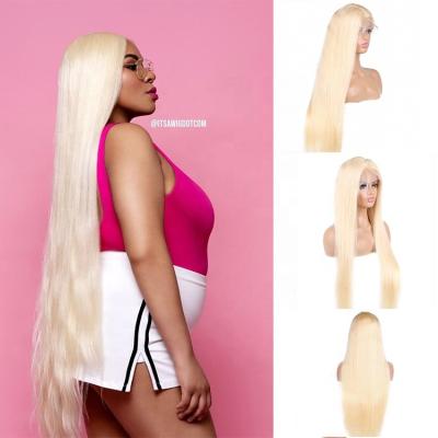 China Straight 150 Density 613 Blonde 13*4 Lace Wig Straight Hair 22