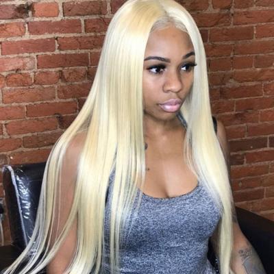 China Wholesale Blonde Straight Cheap Lace Front Wigs Straight 613 Human Hair 13x4 180% Density Frontal Wigs For Black Women 18 Inches for sale