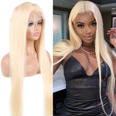 China Straight 613 Straight 13x4 HD Lace Front Human Hair Wigs Blonde Hair Women Wigs Lace Frontal Wig 613 22 Inches for sale