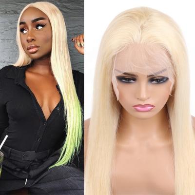 China Cheap 613 Lace Front Human Hair Wigs Straight Blonde 13x4 Straight Wigs For Women Pre Plucked Color Wigs With Baby Frontal Hair for sale