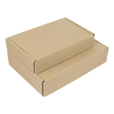 China Disposable flat courier taobao express box packing box cardboard custom shaped three layer small extra hard cardboard box for sale