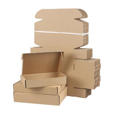 China Disposable Custom Empty Special Clothing Packaging Box Aircraft Logo Stain Paper Boxes Express Kraft Paper Corrugated Cardboard for sale