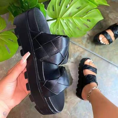 China New fashion trend casual summer open toe ladies wedges platform new design for women flat sandals for women and ladies for sale