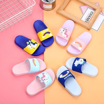 China New Design Summer Cartoon Round Indoor Outdoor Foal Cozy Slippers For Kids Children for sale