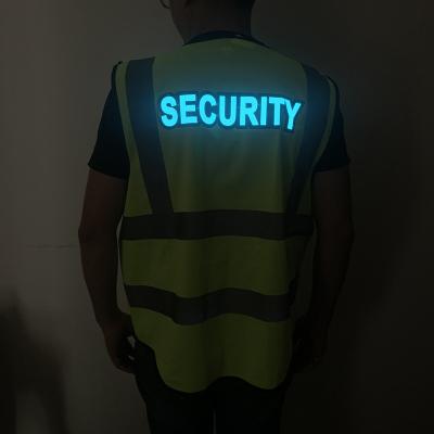 China Flashing Soft Led Logo Printed Jogging Running Motorcycle Custom High Visibility Led Reflective Safety Warning Vest For Road for sale