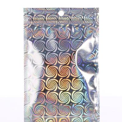 China 100PCS Moisture Proof Advanced Spiral Laser Gift Bag Clothing Bag Cosmetics Packaging Bag 6*10CM Spot for sale