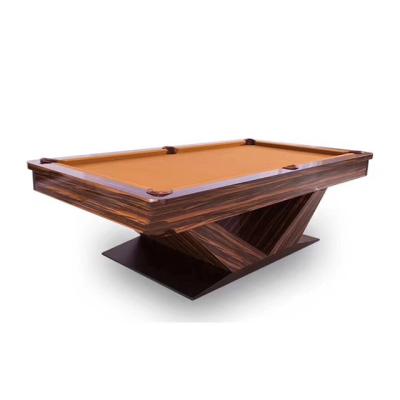 China Real leather pokect quality modern design slate legs 9ft8ft7ft combination family pool table high end solid wood special multifunctional pool table for sale