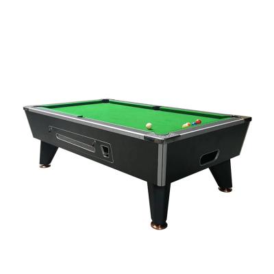 China Entertainment use real pokect factory price working slate billiard table 8ft coin operated commercial leather billiard table leather coin operated for sale