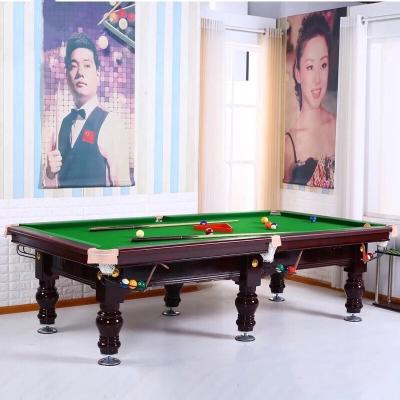 China Real Pocket Standard 8 Ball Billiards Table Leather Indoor American Commercial Chinese Family Universal Convenient Storage Billiard Table for sale