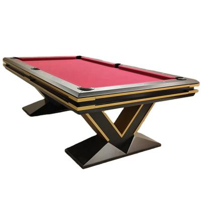 China 7ft/8ft/9ft Sales 7ft/8ft/9ft Special Factory Real Pocket Leg Billiard Table Modern Professional Design Soft Leather Adult Billiard Table for sale