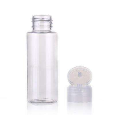 China BEAUTY PACKAGING new product transparent plastic bottle with wholesale mini flip cap customized size plastic bottles for sale