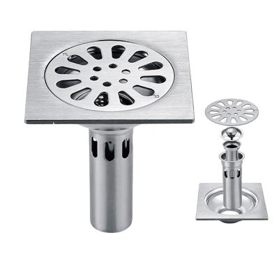 China Modern Stainless Steel Floor Drains Anti-odor Drainer Shower Strainer Cover Bathtub Drainage Kitchen Bathroom Hardware Fittings for sale