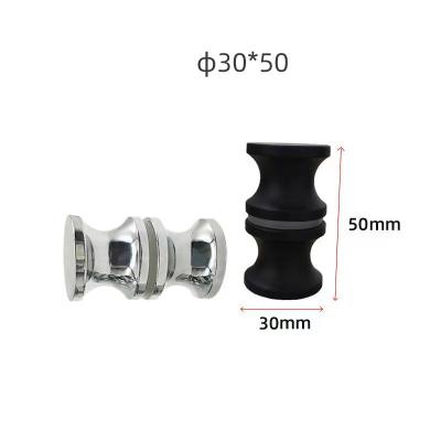 China Contemporary Custom Zinc Alloy Sliding Door Handle Glass Shower Knob Glass Door Pulls Chrome/Matte Black Zamak Aluminum Stainless Steel 304 for sale