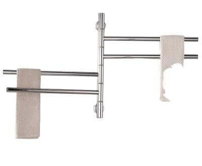 China Modern Towel Rack Heater Wall Mounted Hotel Bathroom Accessories Stainless Steel Towel Drying Rack Robe Heated Rack for sale