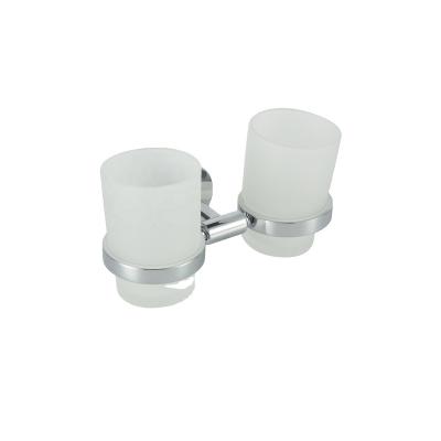 China Modern Bathroom Accessories Polished Chrome Stainless Steel Plated Cup And Tumbler Holders for sale