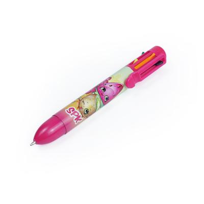 China 2020 New Design Promotional Pink Pen High Quality Plastic Sheet Printing 8 In 1 Multi Color Pen For Japan for sale