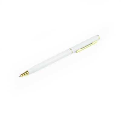 China Pen White Slim Metal Hotel Promotional Pen for sale