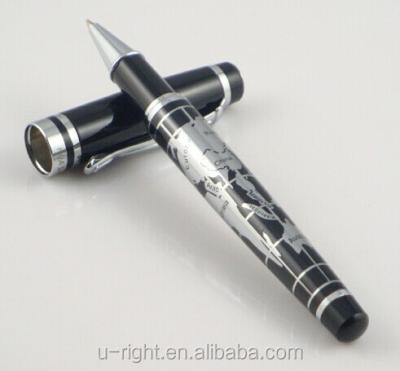 China Promotional Silver Roller Pen Map Metal Pen 13.5cm for sale