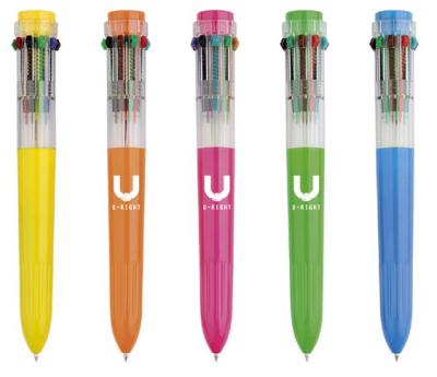 China Promotional Plastic Pen U-RIGHT Hot-selling 10 Colored Changing Pen for sale