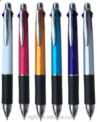 China Promotional Pen 5 Colors Changing Pen 4 Ballpoint Pen With 1 Pencil For Company for sale