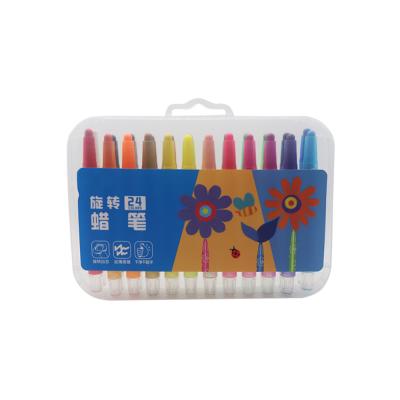 China Classic 24 Colors Rotate Wax Crayons For Kids K-CRY24 for sale