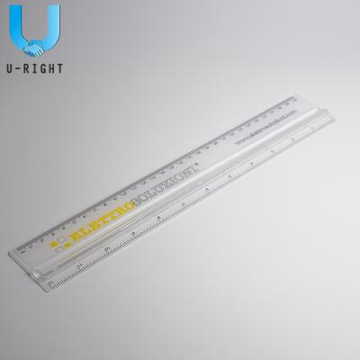 China 100% Hot Selling Eco-friendly Factory Direct Precise Transparent Plastic Magnifying Rulers Stationary 30cm for sale