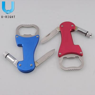 China Branded new promotional aluminum bottle opener of excellent viable design with knife and torch for sale