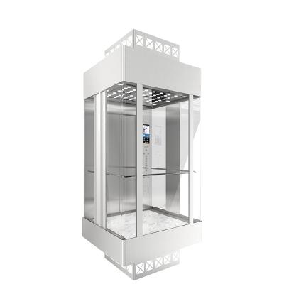 China Asia fuji factory Square Sightseeing Panoramic outdoor Elevator price with Glass Lift Cabin for sale