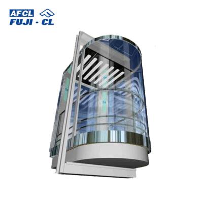 China Side Wall Glass Observation Passenger Panoramic Elevator For Home Office, Residential Building for sale