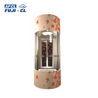 China Round Commercial Price In China Circular Panoramic Glass Elevator Lifts Glass Made Passenger Lift for sale