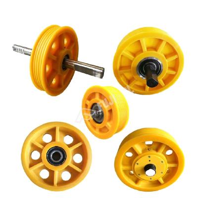 China Elevator Nylon Drive Door Elevator Spare Parts Tension Pulley For Elevator for sale