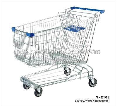 China Folding Design 210L Asian Style Supermarket Shopping Cart Online for sale