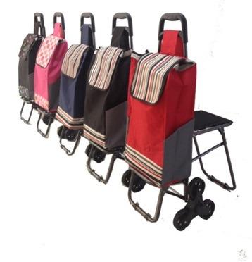 China Practical Colorful Convenient Collapsible Shopping Trolley Folding With Wheelchair for sale