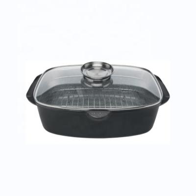 China Selling kitchen supplies panwith stainless steel pan rotisserie stand cookware viable hot cooking wholesale grill pan non stick cast aluminum for sale