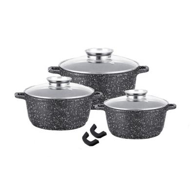 China Factory Direct Sustainable Hot Sale Commercial Aluminum Cooking Pot 8pcs Nonstick Cookware Set In Kitchen Wholesale for sale