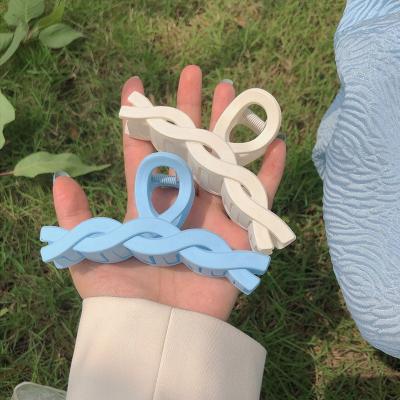 China Makaron Color Spring Summer Hair Ornament Girl Acrylic Hairpin Claw Shark Hair Clip Shark Claw Clip Clip Acrylic Colorful Blue Mahogany Shower for sale