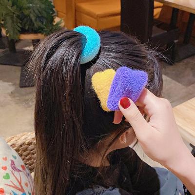 China Towel Wholesale Thickened Elastic Hair Rope Towel Hair Loop Plush Elastic Band Female Elastic Hair Towel Elastic Band For Girls for sale