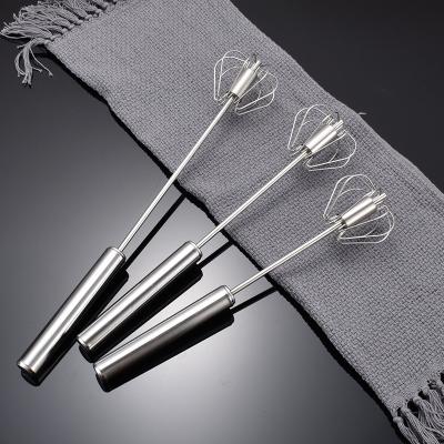 China Food Grade Stainless Steel Egg Beater Press Viable Manual Cream Whipped Type Semi-automatic Rotary Stirring Rod For Kitchen for sale