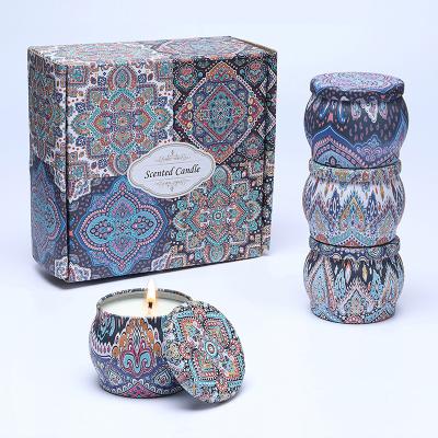 China 4 Ounce Soy Wax Candle Luxury Unique Indoor Aromatherapy Souvenir Scented Candle Gift Set for sale